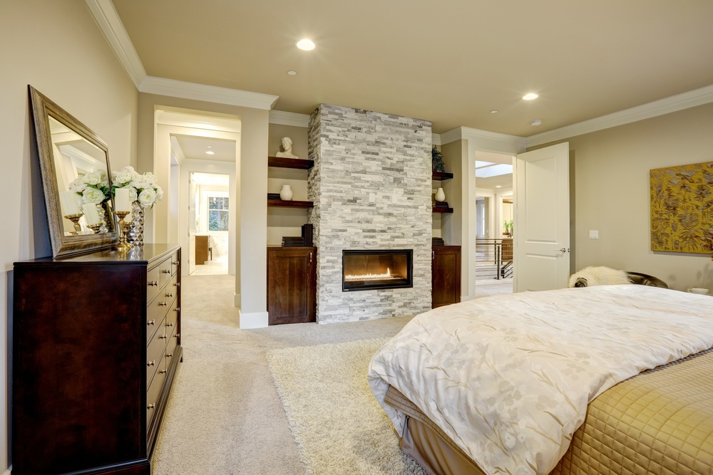Master bedroom with walk in en suite